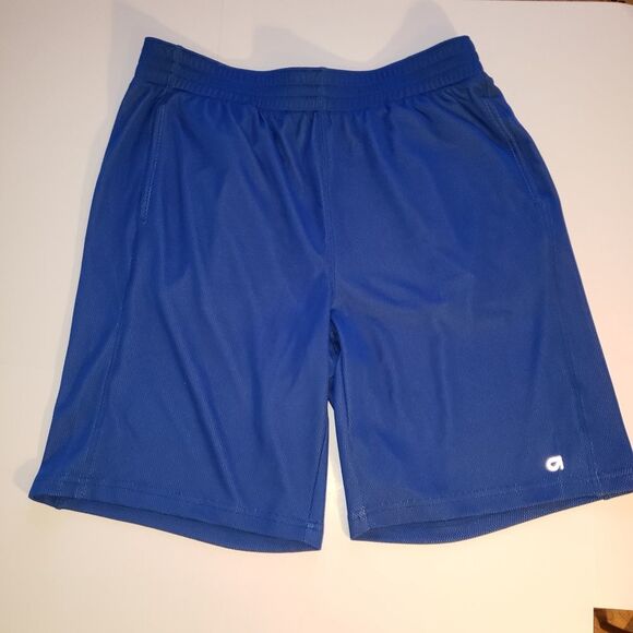 GAP Fit Mens Athletic Blue Swim Shorts Trunks Size L 35 37 Adj. Waist Mesh - Picture 1 of 5